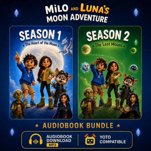 Milo & Luna's Moon Adventure: Seasons 1 & 2 Audiobook Bundle